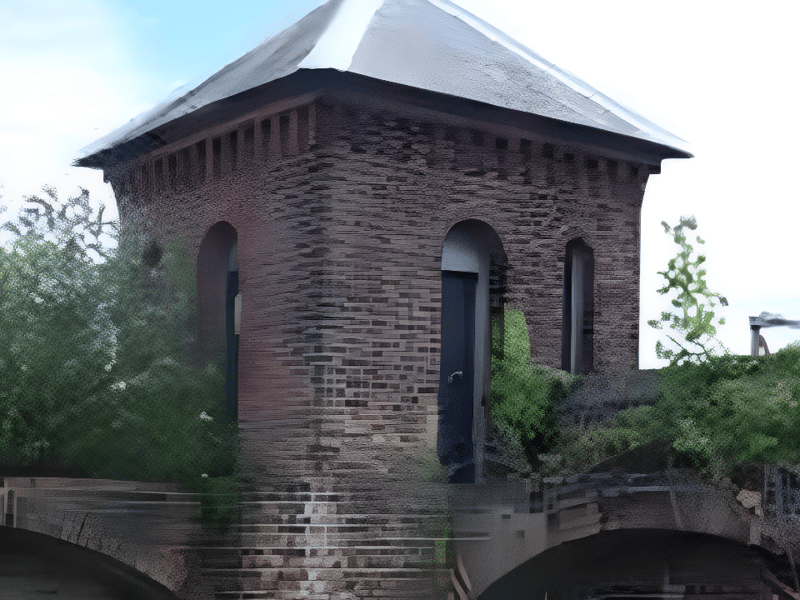 The mid 19th century boundary walls incorporate corner watchtowers, walkways, and gates. It has been laid with red brick in Flemish bond, with stone dressings and pyramidal slate roofs. Historic England said it is at risk due to animal burrowing, defective roofs, eroding brickwork and pointing, and vegetation growth. Contact with a local construction college has been established who are supervising brickwork repairs at the site to develop heritage skills. It has been given a priority C grade, and is suffering from "slow decay".