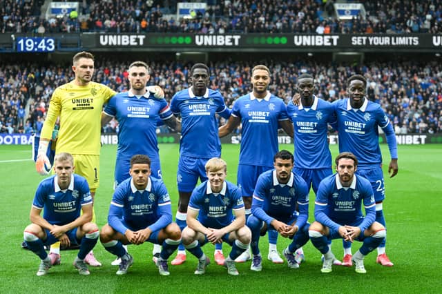 Rangers team picture ahead of their Champions League third qualifying round first leg against Viktoria Plzen at Ibrox. (Photo by Rob Casey / SNS Group)