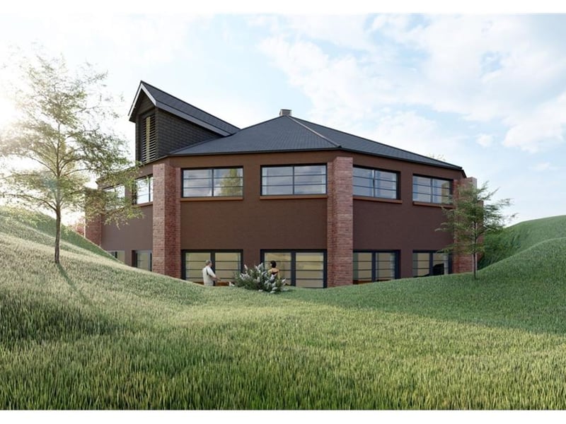 The sale includes approved planning permission for a six-bedroom house with three reception rooms and a double garage.