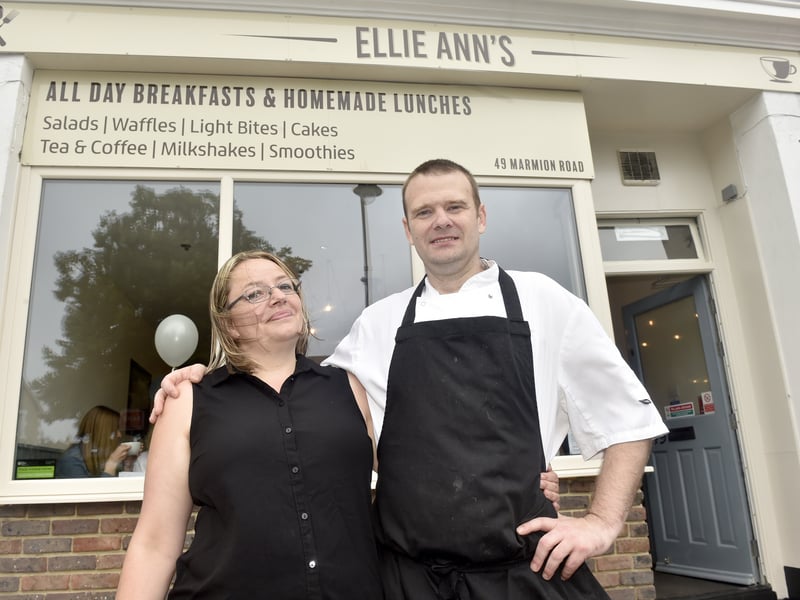 Gavin Wight and his partner Michelle Smith opened their cafe, Ellie Ann's, in Marmion Road, over the summer. 

Picture: Sarah Standing (040825-8375)
