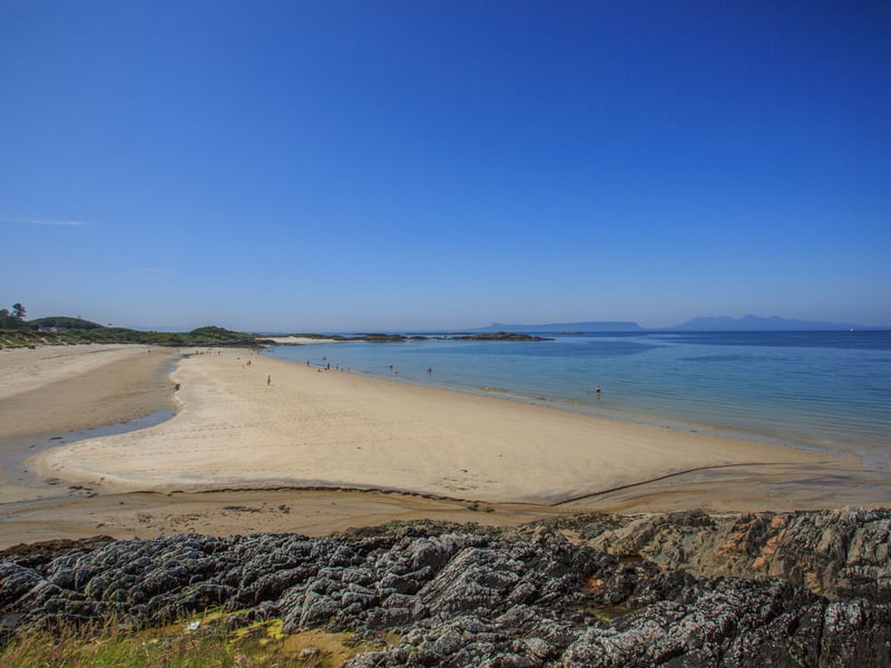 Camusdarach Beach in Morar, Scotland, came third with 88.54 per cent of reviews (309 out of 349) rating it five stars. Described as an arc of white, glistening sand and clear water, it can be found south of the estuary of River Morar, with views of the Isle of Skye. This beach was also featured in the film Local Hero and is a popular filming location to visit. 