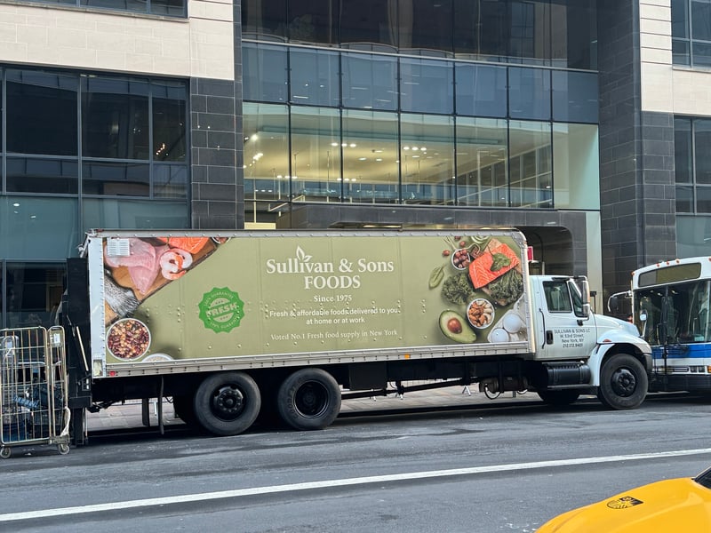 Not a food delivery - another part of the Spidey-set, as the New York address shows.