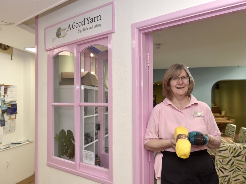 Lorraine Foster has opened her tearoom and yarn shop called A Good Yarn on July 31, 2025 in Bay Tree Walk, Wickham. 
Picture: Sarah Standing (080825-8520)