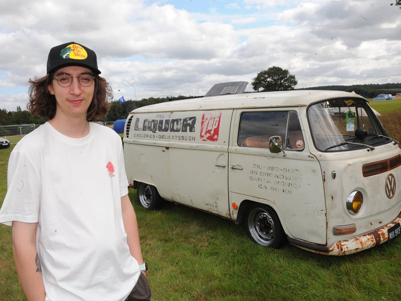 Nick Gunby of Scholes with his 1967 USA imported Bay Window can, which came from Santa Monica , California
