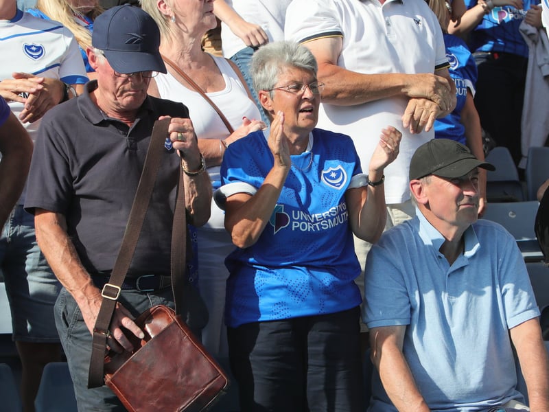 Pompey fans were in full voice as they lapped up the Championship victory at Oxford United.