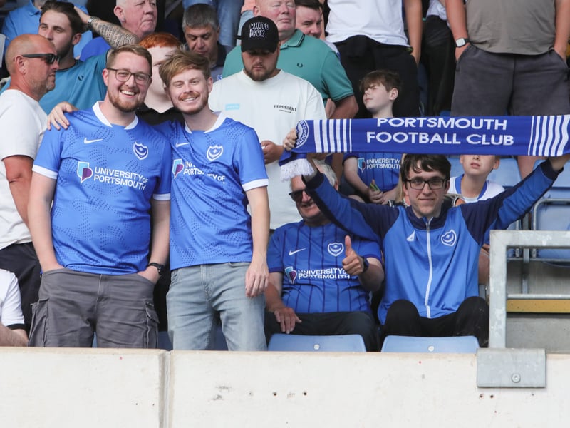 Pompey fans were in full voice as they lapped up the Championship victory at Oxford United.