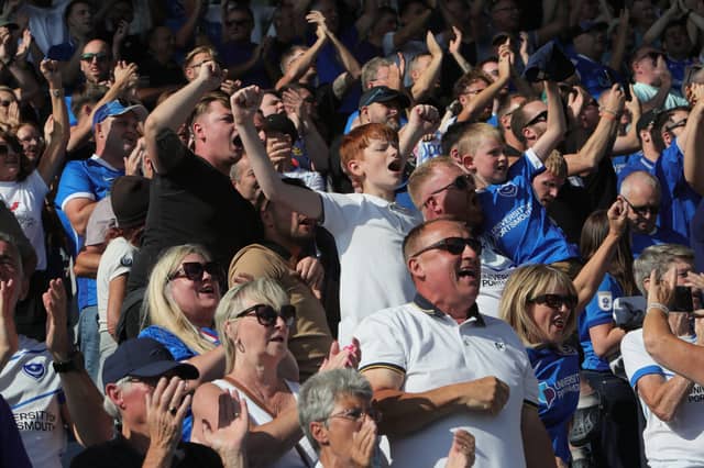 Pompey fans were in full voice as they lapped up the Championship victory at Oxford United.
