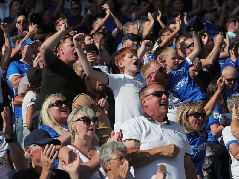 Pompey fans were in full voice as they lapped up the Championship victory at Oxford United.