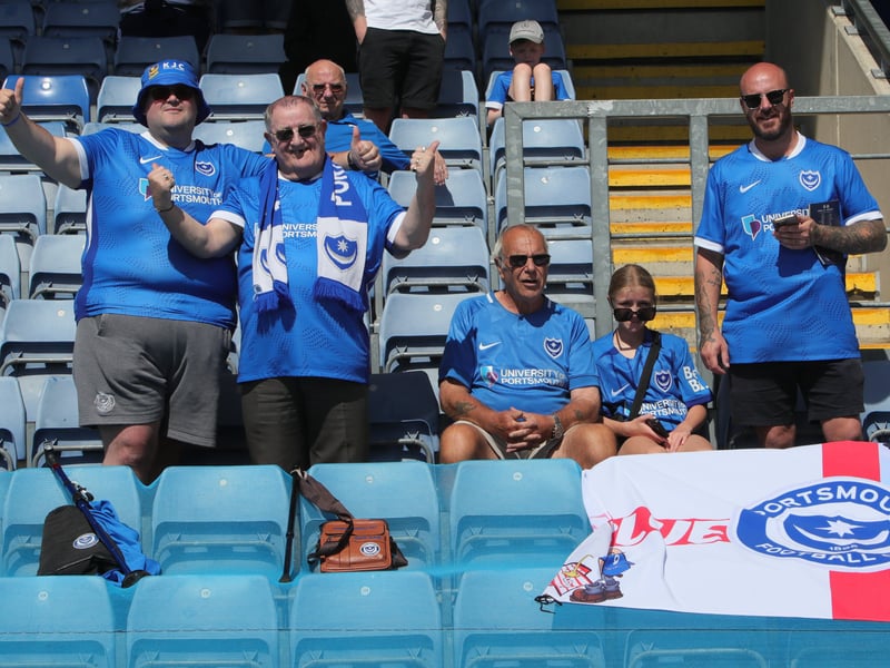 Pompey fans were in full voice as they lapped up the Championship victory at Oxford United.