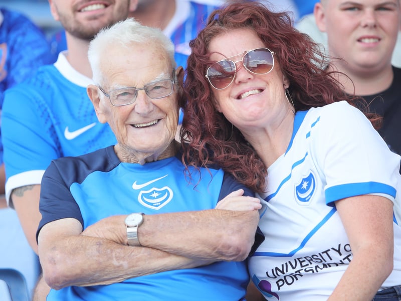 Pompey fans were in full voice as they lapped up the Championship victory at Oxford United.