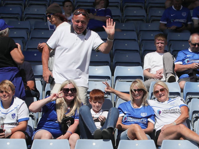 Pompey fans were in full voice as they lapped up the Championship victory at Oxford United.