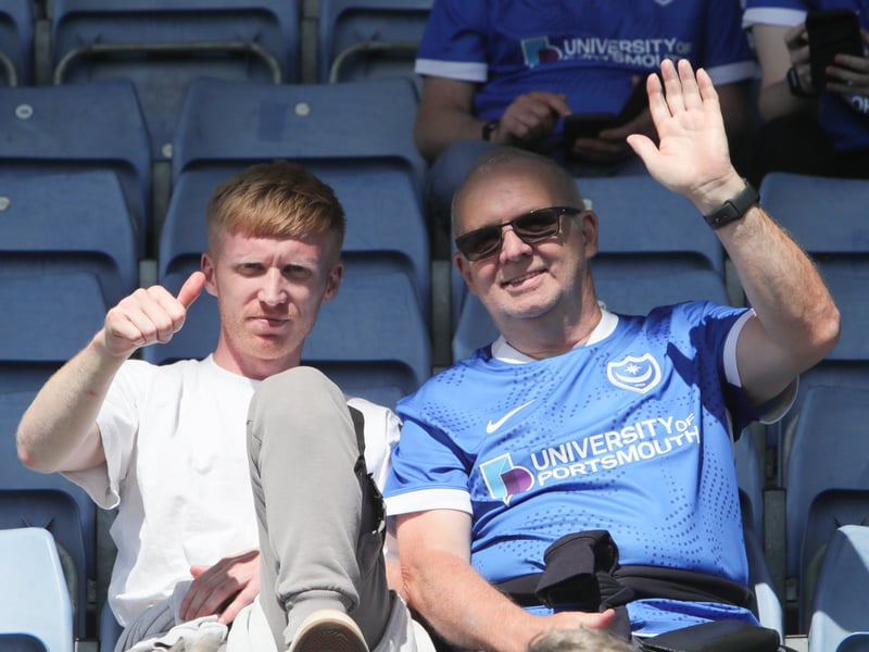 Pompey fans were in full voice as they lapped up the Championship victory at Oxford United.