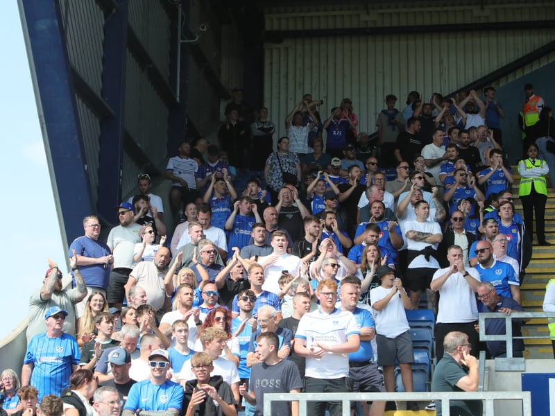 Pompey fans were in full voice as they lapped up the Championship victory at Oxford United.