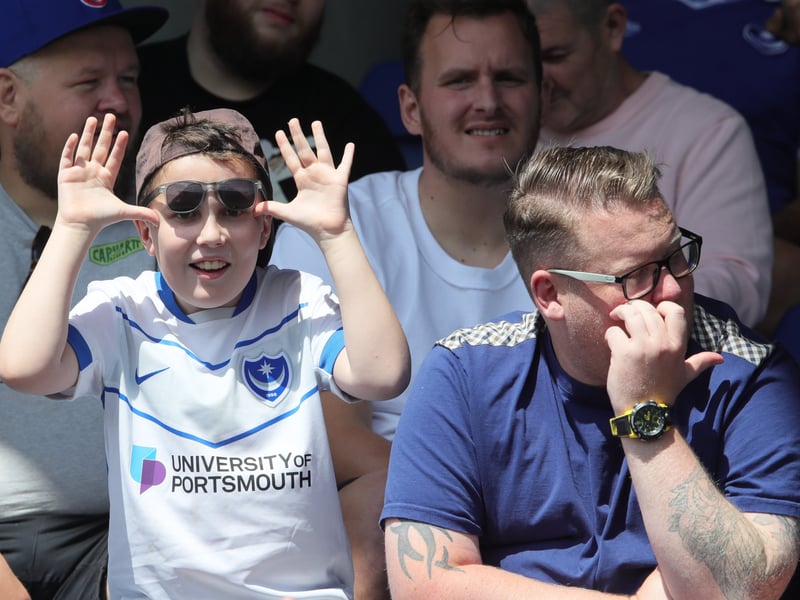 Pompey fans were in full voice as they lapped up the Championship victory at Oxford United.
