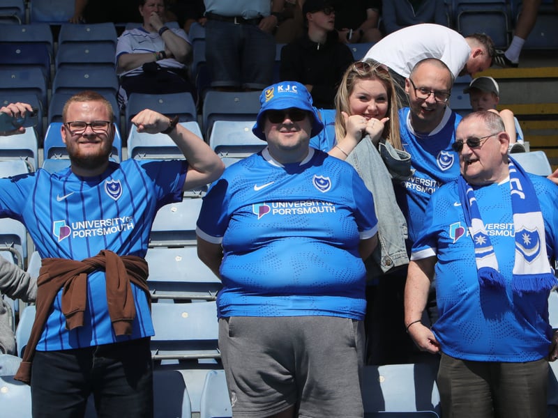 Pompey fans were in full voice as they lapped up the Championship victory at Oxford United.