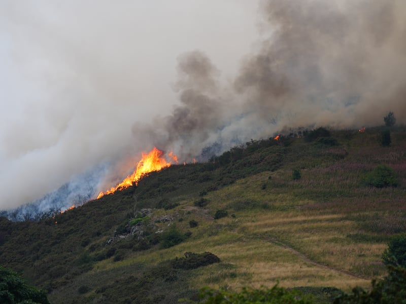 Police Scotland warned pedestrians and motorists to avoid the area while emergency services dealt with the ongoing fire.