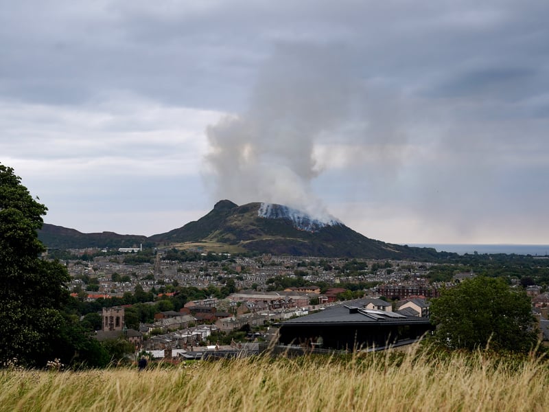 Shortly after 4pm, the fire service said they had four appliances in attendance tackling the flames at Holyrood Park.