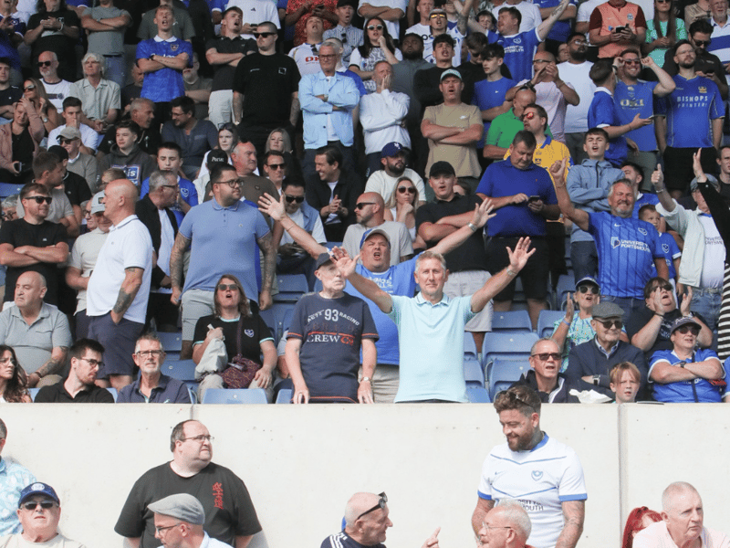 Pompey fans were in full voice as they lapped up the Championship victory at Oxford United.