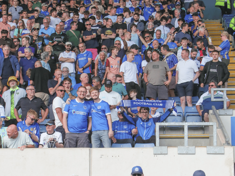 Pompey fans were in full voice as they lapped up the Championship victory at Oxford United.