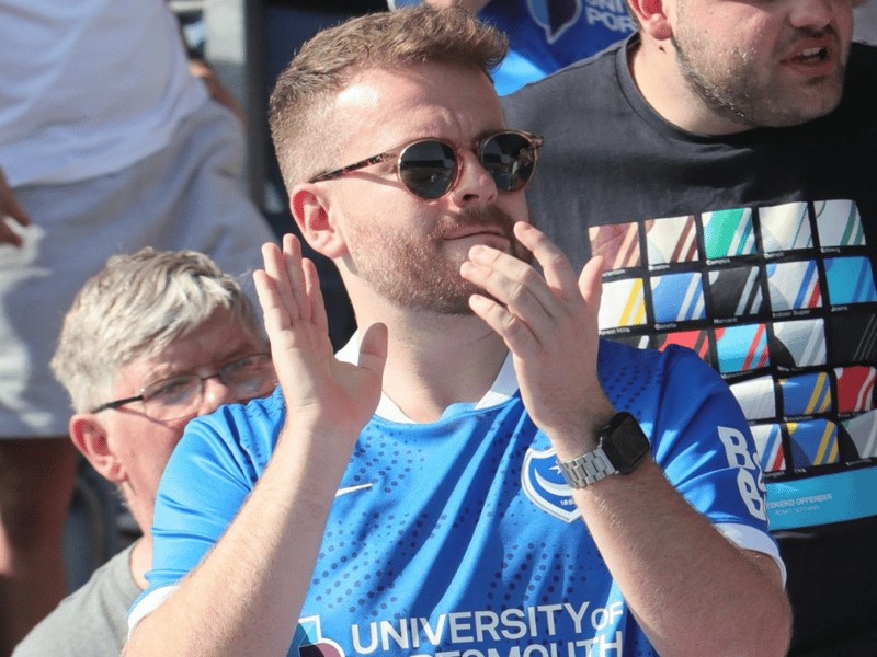 Pompey fans were in full voice as they lapped up the Championship victory at Oxford United.