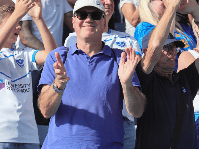 Pompey fans were in full voice as they lapped up the Championship victory at Oxford United.