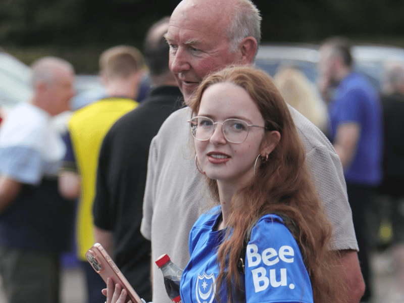 Pompey fans were in full voice as they lapped up the Championship victory at Oxford United.