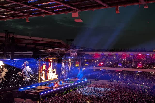 Oasis playing Edinburgh's Murrayfield Stadium.