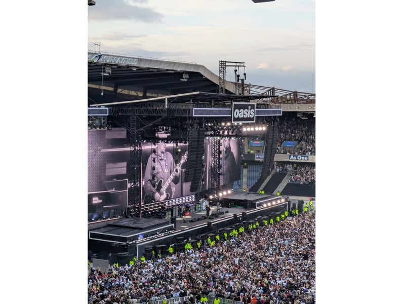 Fans queued for hours to bag a spot at the front of the standing section.