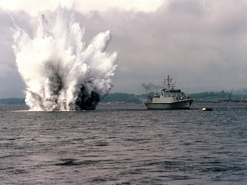 HMS Pembroke, a former Sandown-class minehunter, carried out various operations for the UK before she was retired in 2023. She has since been sold to the Romanian Navy and renamed Căpitan Constantin Dumitrescu.