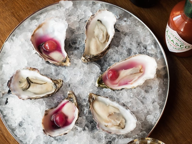 Another newcomer, The Highland Laddie has breathed new life into a Victorian redbrick on Cavendish Street, fusing traditional northern pub warmth with a creative, ambitious menu. The Lindisfarne oysters here are topped with pink pickled baby onion pearls.