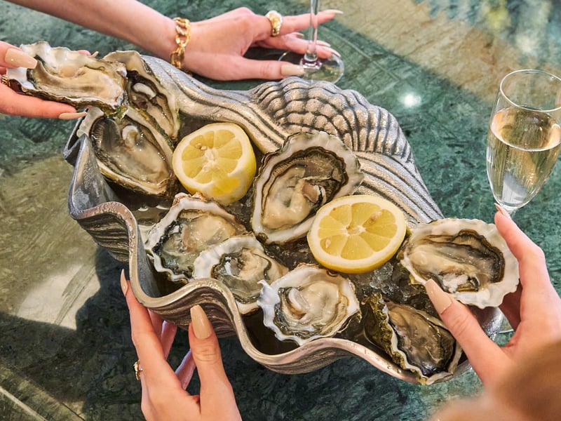 San Carlo, the polished Italian chain, serves Colchester rock oysters on ice with shallots at its city centre outpost in Leeds. They come with classic accompaniments including red wine vinegar and Tabasco.