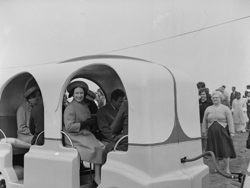 Princess Margaret and her filmmaker husband Antony Armstrong-Jones pictured during their visit to the Butlin's Resort Minehead holiday camp, Somerset, in April 1965