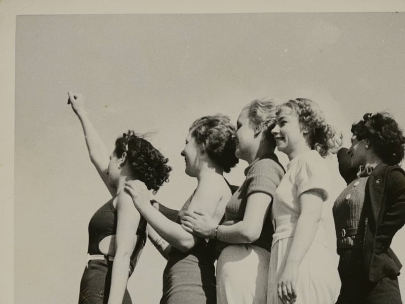 A promotional poster for the Butlin's holiday camp in Skegness, where the sea air was described as 'so bracing', in May 1936. One of the activities was a physical drill class every morning, in which old and young take part, under an expert instructor.