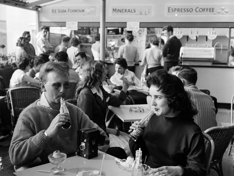 A honeymooning couple at Billy Butlin's Ocean Hotel in Saltdean near Brighton, Sussex, in April 1957