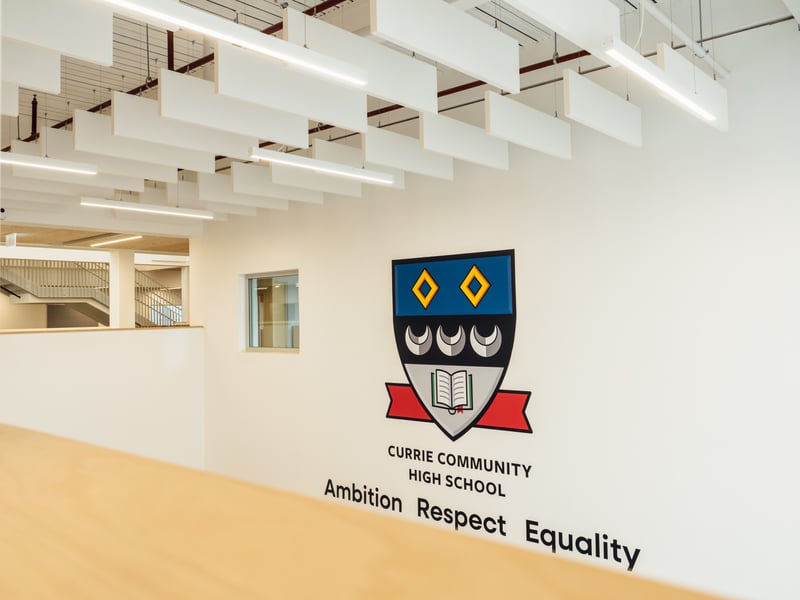 In addition to the Passivhaus design, the new school includes other sustainable features.