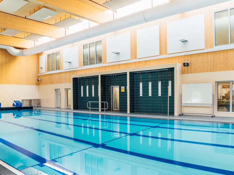 There is a library and café alongside the fitness suite and pool which will be accessible for the community during the day (the café will fully open at a later date).