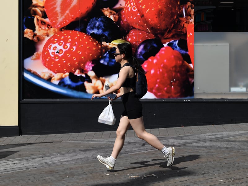 Temperatures hit as high as 32°C in parts of Leeds today as the city was struck by another heatwave.