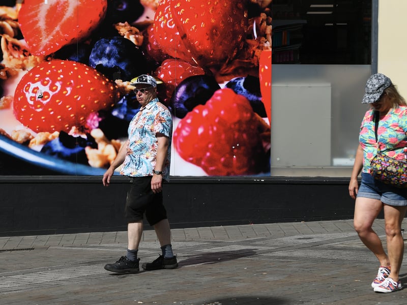 Temperatures hit as high as 32°C in parts of Leeds today as the city was struck by another heatwave.