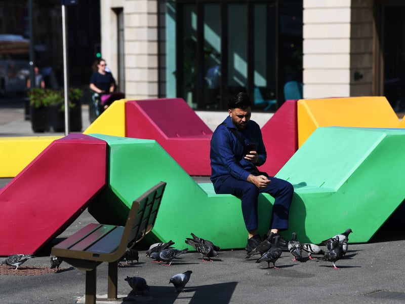 Temperatures hit as high as 32°C in parts of Leeds today as the city was struck by another heatwave.