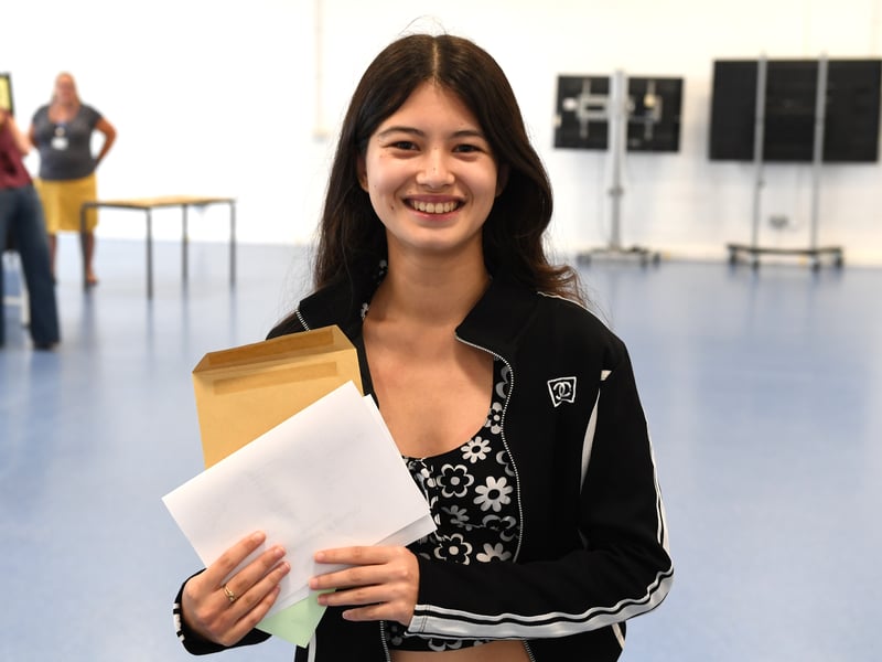 A-Level results at King's Academy Bay House School in Gosport. 

Pictured: Lilly Barrington who achieved three A grades

Picture: Paul Jacobs/pictureexclusive.com