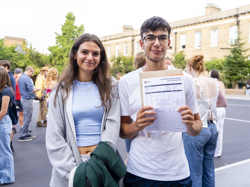 Students from Portsmouth Grammar School collected their A Level results this morning. 

Pictured is: Amelie Courdavault and Benoit Courdavault

Picture: Matthew Clark