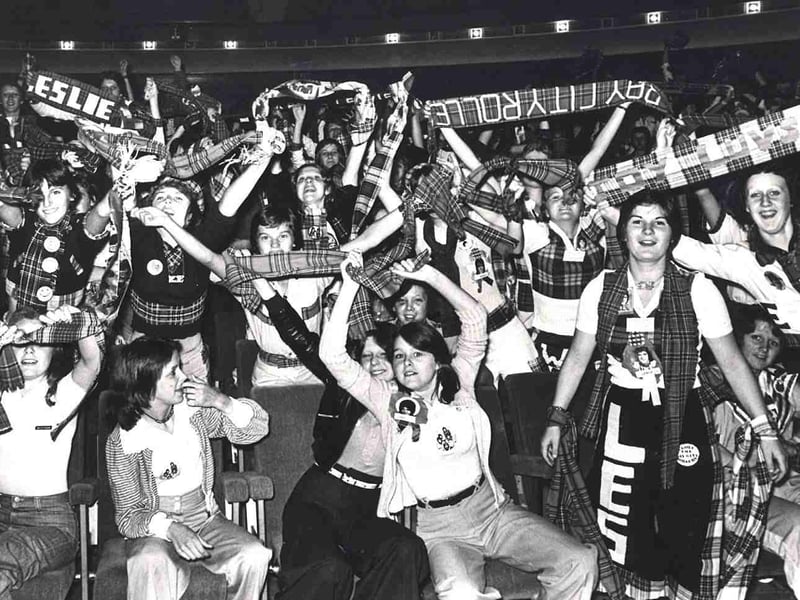 Fans go wild as the Bay City Rollers perform at Sheffield City Hall in September 1976
