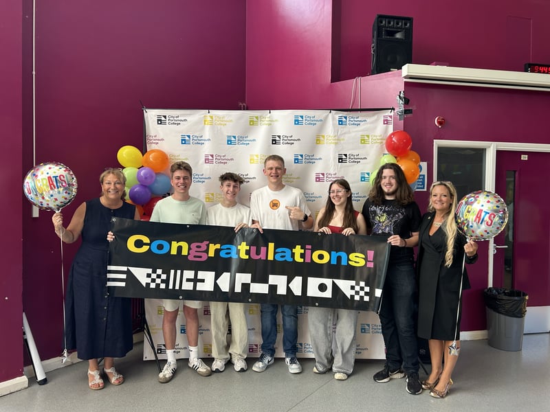 City of Portsmouth College has celebrated an overall pass rate of 96 per cent across all campuses.


Pictured: Principal and CEO, Katy Quinn, and Portsmouth North MP, Amanda Martin, celebrate with City of Portsmouth College students.