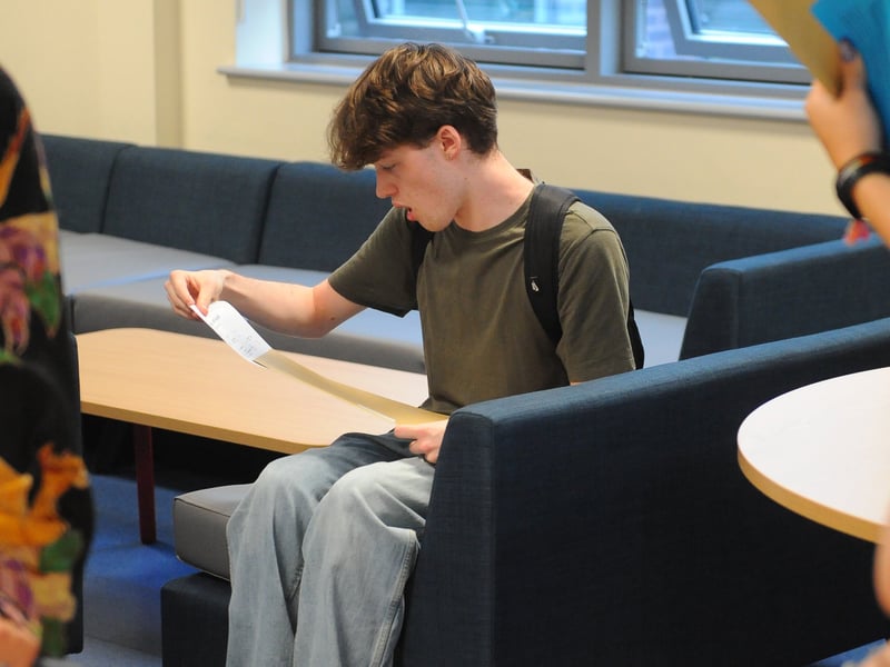 George Myatt was understandably pleased with his A* in Maths, A* in Further Maths, and A in Biology - and he's heading off to Newcastle University to study Maths.