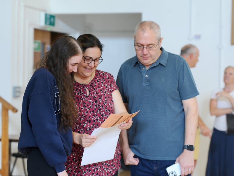 Students from Portsmouth High School in Southsea, collected their A Level results.

Pictured is: Jessica Mansbridge

Picture: Sarah Standing (140825-2955)