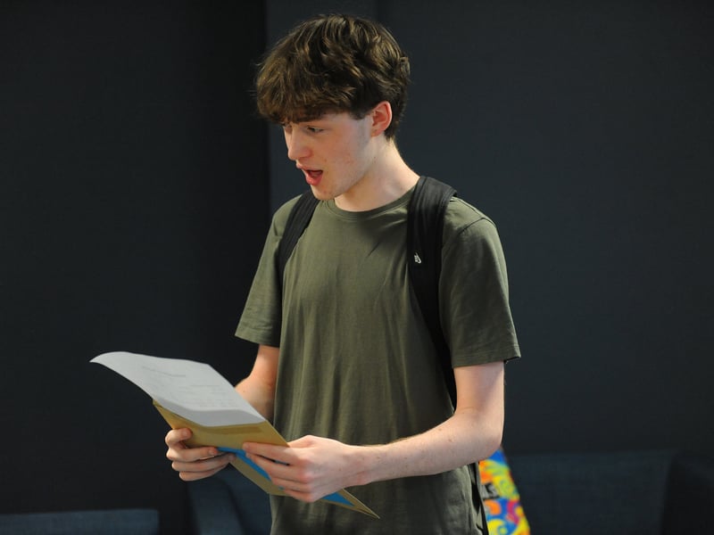 George Myatt was happy with his A* in Maths, A* in Further Maths, and A in Biology. He's heading off to Newcastle University to study Maths.