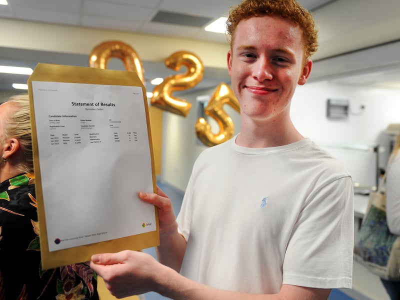 Caden Ramsden achieved an A in Business, an  A in Maths, and an A* in Law - and will head to Newcastle University to study Law.