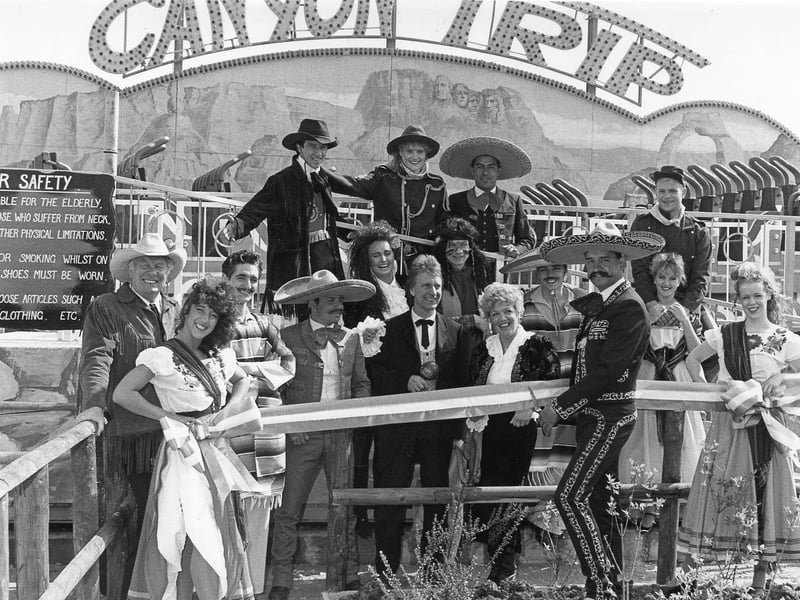 Mexicoland is opened at the American Adventure theme park, Derbyshire, in 1991