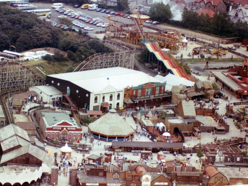 A bird's eye view showing the extent of the old Frontierland theme park, in Morecambe, during the 90s