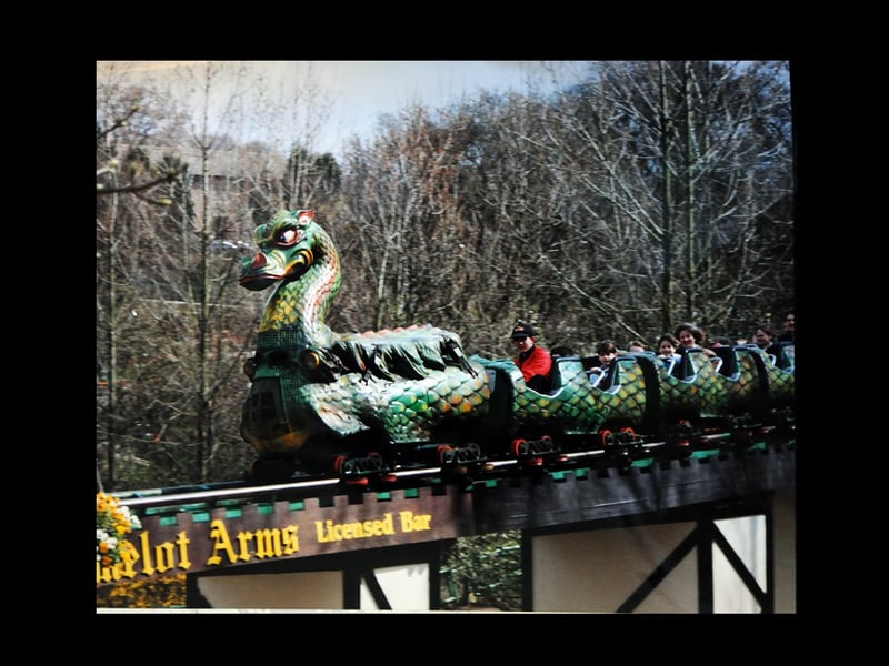 One of the rides at the old Camelot theme park in Charnock Richard, Lancashire